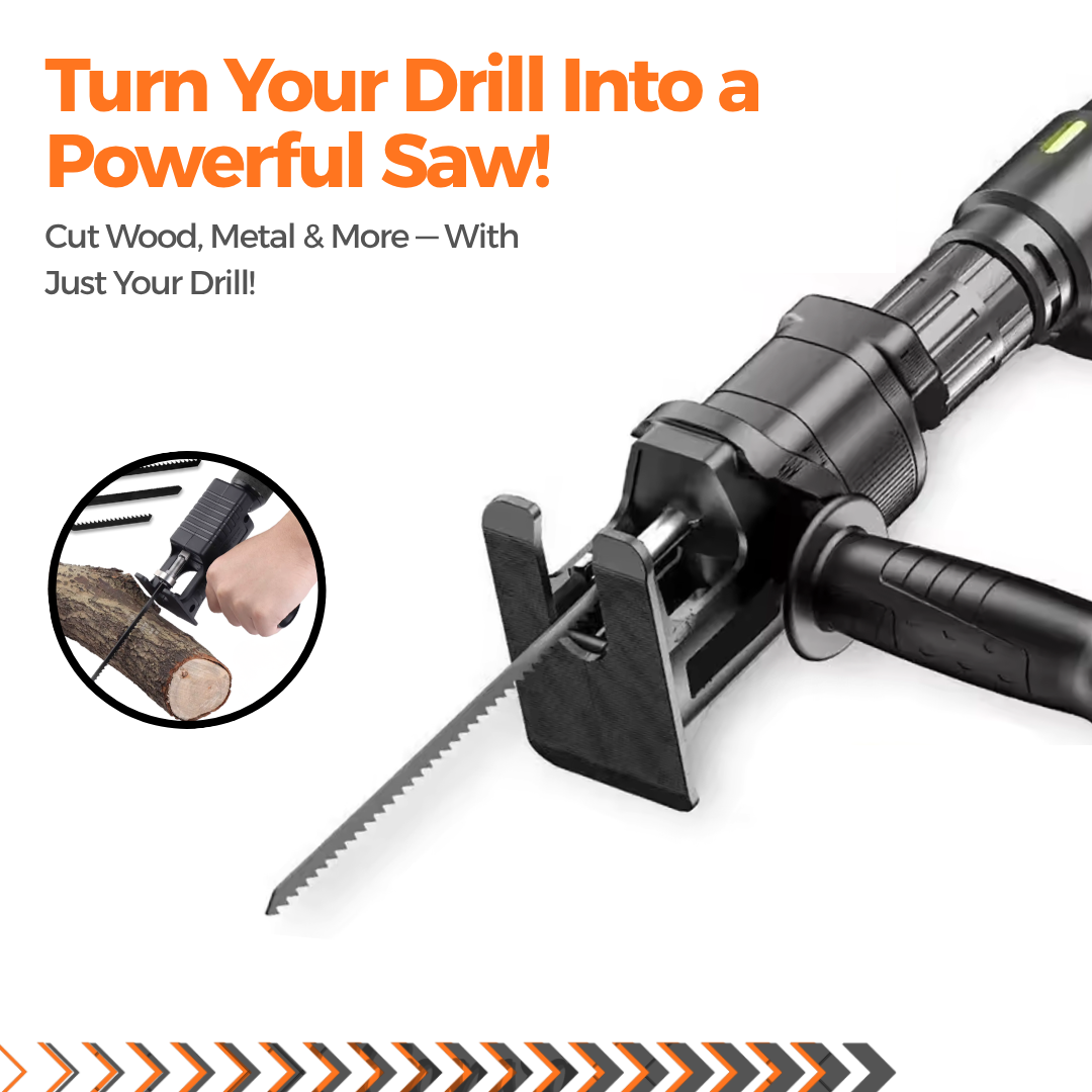 Electric Drill Jigsaw Adapter - Cuts Wood, Metal and More