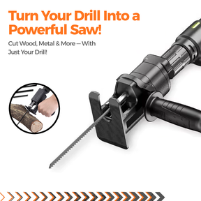 Electric Drill Jigsaw Adapter - Cuts Wood, Metal and More