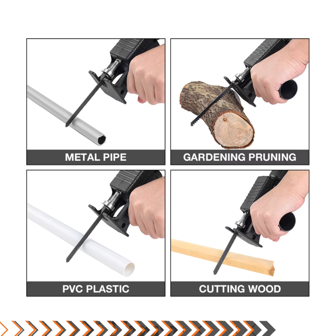 Electric Drill Jigsaw Adapter - Cuts Wood, Metal and More