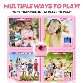 Kids Polaroid Camera with Thermal Printing [Ink-Free Printing]