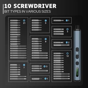 68-in-1 Cordless Electric Screwdriver Kit