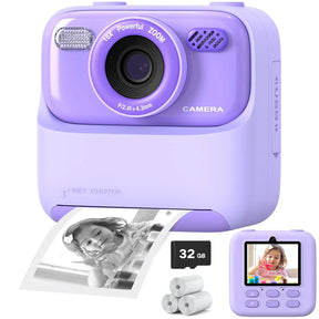 Kids Polaroid Camera with Thermal Printing [Ink-Free Printing]