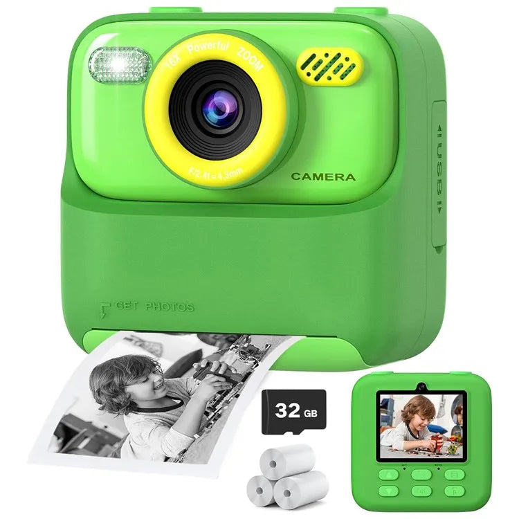 Kids Polaroid Camera with Thermal Printing [Ink-Free Printing]